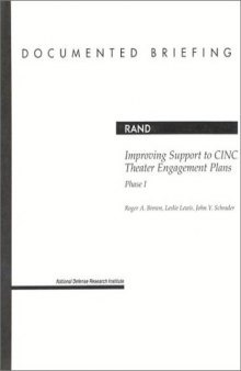 Improving Support to Cinc Theater Engagement Plans: Phase I (Pathfinder Junior Book Club)