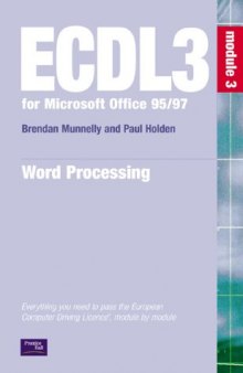 ECDL 95 97 (ECDL3 for Microsoft Office 95 97) Word Processing