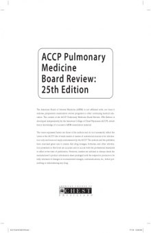 ACCP pulmonary medicine board review