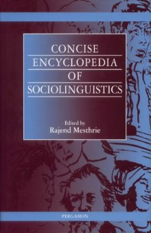 Concise encyclopedia of sociolinguistics