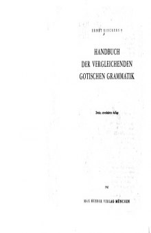 Handbuch der vergleichenden gotischen Grammatik