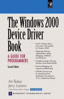 The Windows 2000 Device Driver Book: A Guide for Programmers