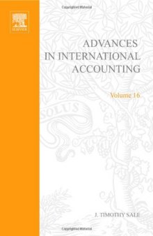 Advances in International Accounting, Volume 16 (Advances in International Accounting)
