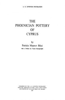 The Phoenician Pottery of Cyprus