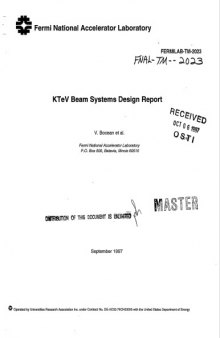 KTeV beam systems design report