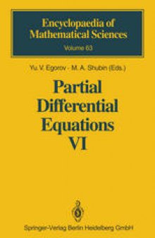 Partial Differential Equations VI: Elliptic and Parabolic Operators