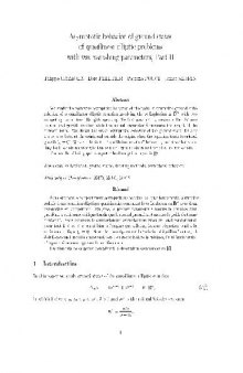 Asymptotic behavior of ground states of quasilinear elliptic problems with two vanishing parameters, Part II