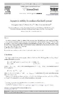 Asymptotic stability for nonlinear Kirchhoff systems