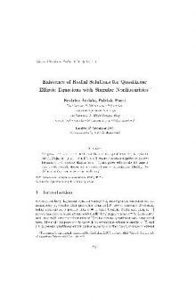 Existence of radial solutions for quasilinear elliptic equations with singular nonlinearities