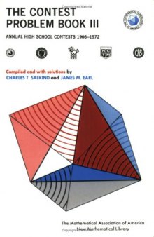 The contest problem book III: Annual High School Contests 1966-1972