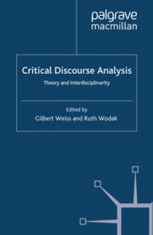 Critical Discourse Analysis: Theory and Interdisciplinarity