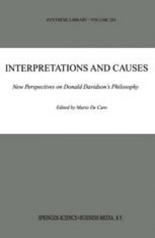 Interpretations and Causes: New Perspectives on Donald Davidson’s Philosophy