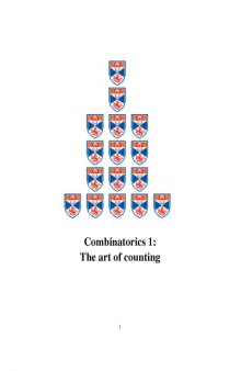 Combinatorics 1: The art of counting [Lecture notes]