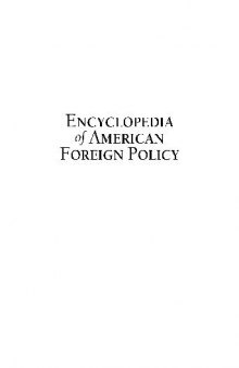 Encyclopedia of American Foreign Policy - A-D (Chronology)