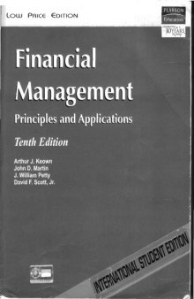 Financial Management: Principles And Applications