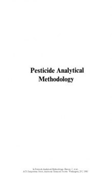 Pesticide Analytical Methodology