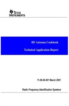 HF Antenna Cookbook [Tech Appln Rpt]