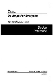 Op Amps for Everyone: Design Reference