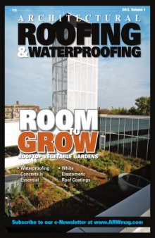 Architectural Roofing & Waterproofing Volume 1 2011 
