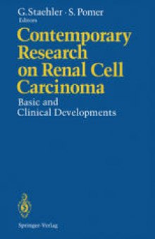 Contemporary Research on Renal Cell Carcinoma: Basic and Clinical Developments