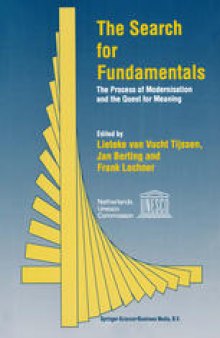 The Search for Fundamentals: The Process of Modernisation and the Quest for Meaning