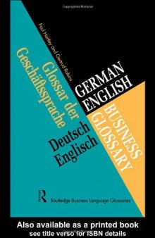 German English Business Glossary (Business Glossaries)