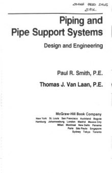 PIPING AND PIPE SUPPORT SYSTEMS