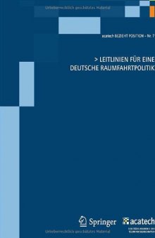 Leitlinien für eine deutsche Raumfahrtpolitik