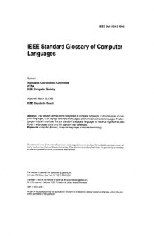 IEEE Standard Glossary of Computer Languages (Ansi)