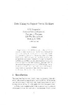 Data Mining via Support Vector Machines