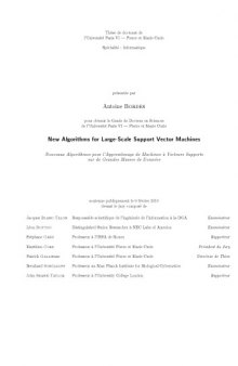 New Algorithms for Large-Scale Support Vector Machines