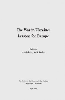 The war in Ukraine : lessons for Europe