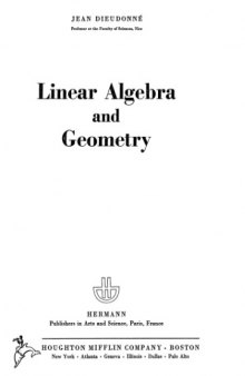 Linear Algebra and Geometry.