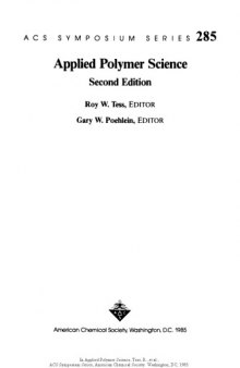 Applied Polymer Science<span class="edition", Second Edition</span