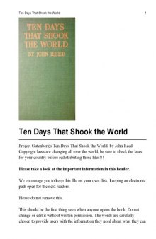 Ten days that shook the world