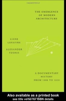 Emergence of Modern Architecture: A Documentary History from 1000 to 1800