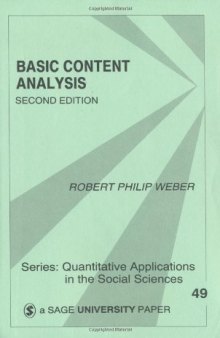 Basic Content Analysis (Quantitative Applications in the Social Sciences)  
