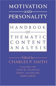 Motivation and Personality: Handbook of Thematic Content Analysis