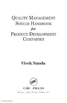 Quality management system handbook for product development companies