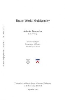 Brane-world multigravity
