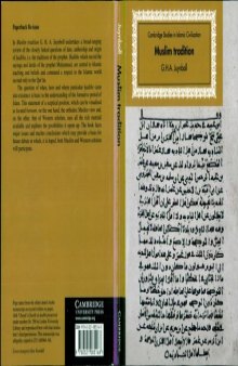 Muslim tradition: studies in chronology, provenance, and authorship of early ḥadīth  