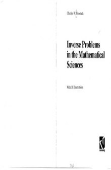 Inverse Problems in the Mathematical Sciences (Theory & practice of applied geophysics)