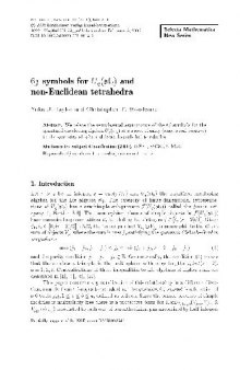 6j symbols for Uq (sl2 ) and non-Euclidean tetrahedra