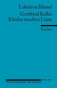 Kleider machen Leute. Lektüreschlüssel