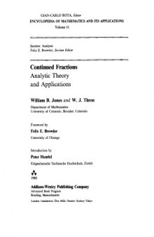 Continued fractions : analytic theory and applications