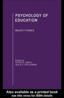 Psychology of Education: Major Themes, Vol. III - The school curriculum (Major Writings in Education)