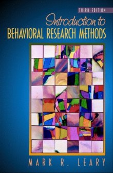 Introduction to Behavioral Research Methods (3rd Edition)