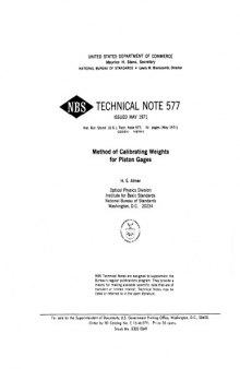 Method of Calibrating Weights for Piston Gages