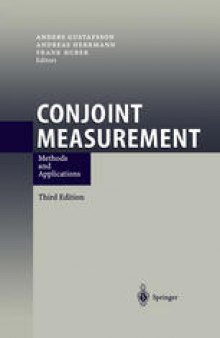 Conjoint Measurement: Methods and Applications