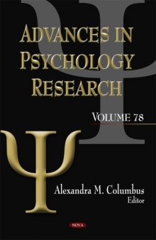 Advances in Psychology Research, Vol. 78  